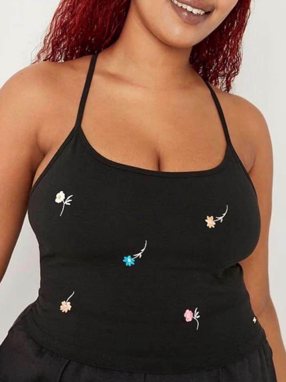 PINK Victoria’s Secret Embroidered Floral Cami w/ Built in Bra